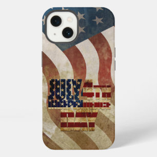 Vintage 4. Juli Unabhängigkeitstag Design iPhone 13 Hülle