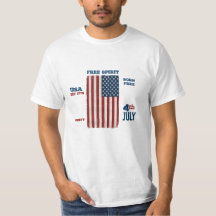 Vintage 4. Juli USA-Flagge Freigeist Patriotisch