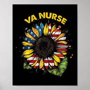Vintage 4. Juli VA-Krankenschwester Patriotisch Ec Poster