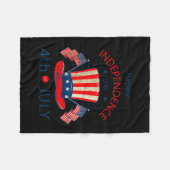 Vintage 4. Juli - vintage Unabhängigkeitstag Fleecedecke (Vorderseite (Horizontal))