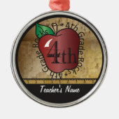 Vintage 4. Klasse | Kopfbrett Ornament Aus Metall (Vorne)