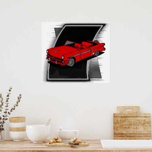 Vintage 500 Autopulver Poster (Küche)