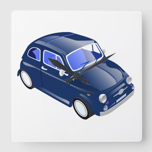 Vintage 500 quadratische wanduhr (Vorderseite)