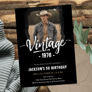 Vintage 50. Geburtstag Einladung