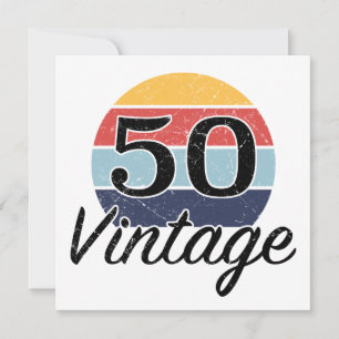 Vintage 50. Geburtstag Sonnenuntergang Karte