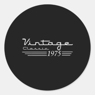 Vintage 50. Geburtstagsdekorationen Vintag 1975 50 Runder Aufkleber