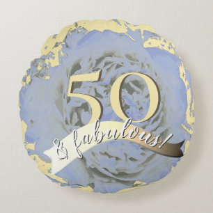 Vintage 50 und fantastischer Geburtstag! Rundes Kissen