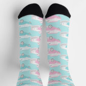 Vintage 50er Auto Druckmuster Design Socken (Oben)