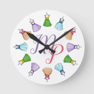Vintage 50er Jahre Abschlussball Party Kleider Fas Runde Wanduhr