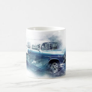 Vintage 50er Jahre Chevy Car Digital Art Kaffeetasse