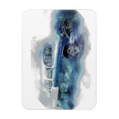 Vintage 50er Jahre Chevy Car Digital Art Magnet (Vertikal)