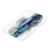 Vintage 50er Jahre Chevy Car Digital Art Magnet (Linke Seite)