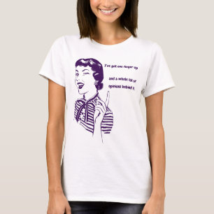 Vintage 50er Jahre Frau Lustige Sarkastische Vorla T-Shirt