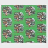 Vintage 50er LKW Weihnachten Geschenkpapier (Flach)