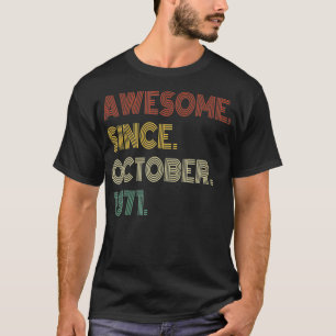 Vintage 51. Geburtstag Lustig Retro Awesome Seit O T-Shirt