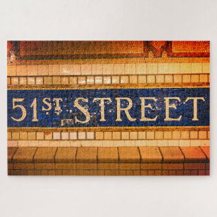 Vintage 51st Street, Times Square, Manhattan, NYC Puzzle