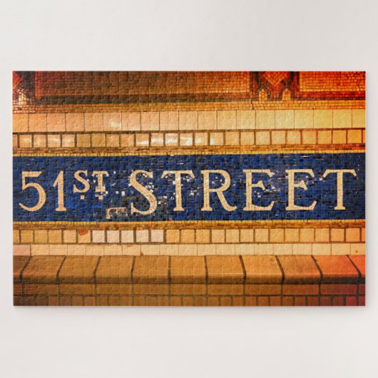 Vintage 51st Street, Times Square, Manhattan, NYC Puzzle (Horizontal)