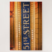 Vintage 51st Street, Times Square, Manhattan, NYC Puzzle (Vertikal)