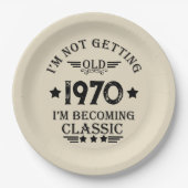 Vintage 55. Geburtstagsparty Pappteller (Vorderseite)