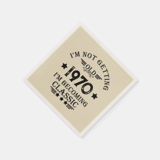 Vintage 55. Geburtstagsparty Serviette (Ecke)