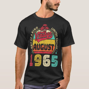Vintage 57. Geburtstag Großartig seit August 1965 T-Shirt