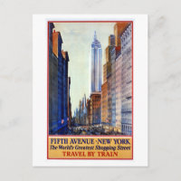 Vintage 5. Avenue, New York Shopping Poster