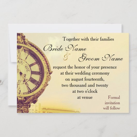 Vintage 5. einladung (Rückseite)