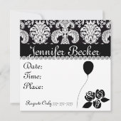 VINTAGE 60. BIRTHTAGINVITATIONSKIK UND BLING EINLADUNG (Rückseite)