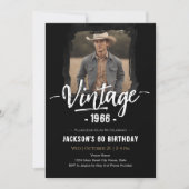 Vintage 60. Geburtstag Einladung (Vorderseite)