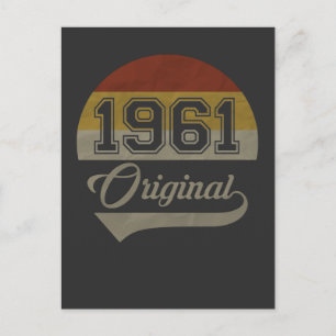 Vintage 60. Geburtstag Original 1961 Mann Frau Ges Postkarte
