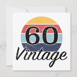Vintage 60. Geburtstag Sonnenuntergang Karte