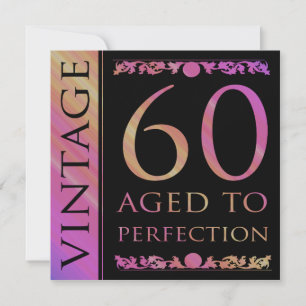 Vintage 60. Geburtstagsparty Einladung