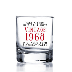 Vintage 60. Geburtstagsparty Whiskyglas