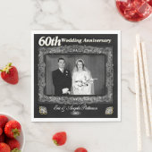 Vintage 60. Hochzeitsjubiläum Serviette (Beispiel)