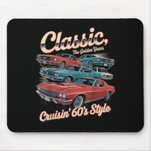 Vintage 60er Jahre Auto Tee Clic Auto Design Für M Mousepad