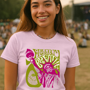Vintage 60er Jahre Freiheit zum Atmen Umwelt T-Shirt