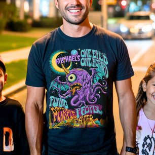 Vintage 60er Jahre Psychedelic Lila Monster Custom T-Shirt