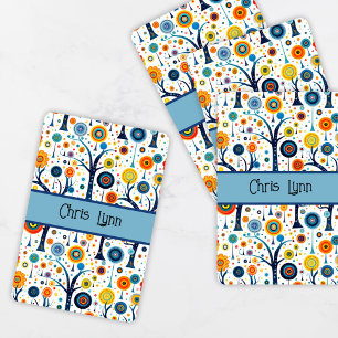 Vintage 60er Jahre Vibe Mod Blumen Spielkarten