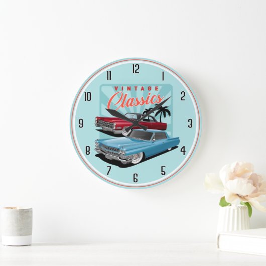 Vintage 60er Klassik Auto große Uhr (Zuhause)