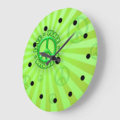 Vintage 60er-Mauer-Uhr Große Wanduhr (Winkel)