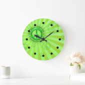 Vintage 60er-Mauer-Uhr Große Wanduhr (Zuhause)