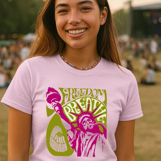 Vintage 60's Freedom To Breath Environmental T-Shirt