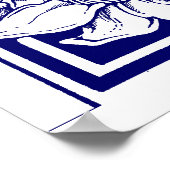 Vintage 60's Psychedelic Art Nouveau Floral Poster (Ecke)