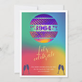 Vintage 61. Geburtstagsparty 1964 Einladung (Rückseite)