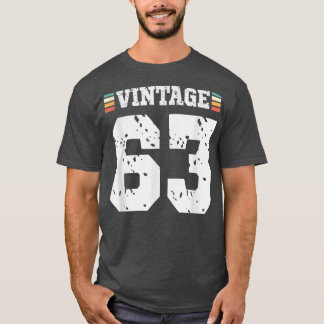 Vintage 63-jährige Happy 63. Geburtstag Spaß Sport T-Shirt
