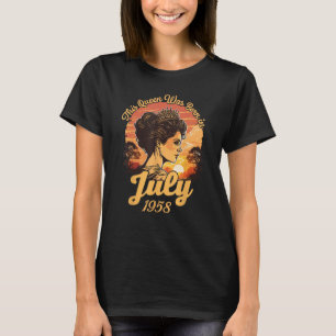 Vintage 65. Geburtstag Diese Königin wurde im Juli T-Shirt