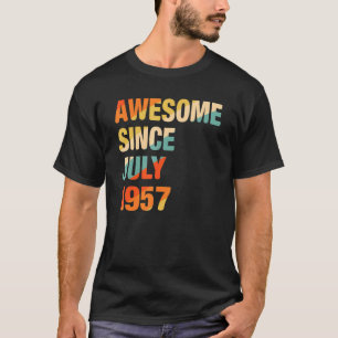 Vintage 65. Geburtstag Großartig seit Juli 1957 65 T-Shirt