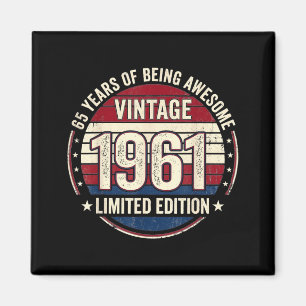Vintage 65 Geburtstagsdekorationen Männer 65 Jahre Magnet