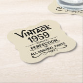 Vintage 65. Geburtstagsparty Untersetzer (angewinkelt)