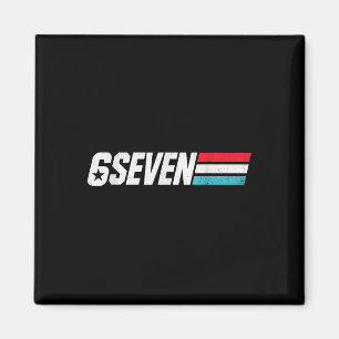 Vintage 67 Meme Retro 6 Sieben Magnet